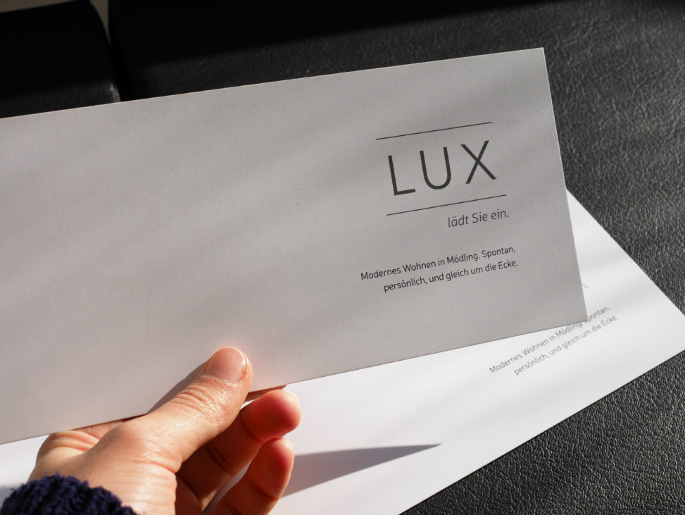 magschön für Lux – Einladung Vorderseite